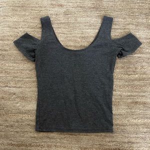 PacSun LA Hearts Shoulder Cut Out Crop Top S